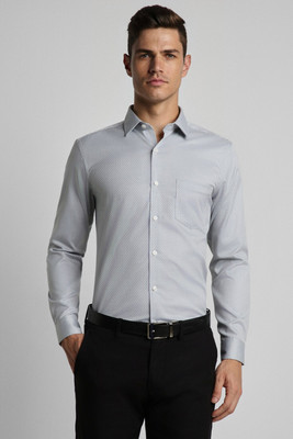 PETER ENGLAND Men Printed Formal Grey Shirt