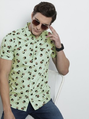 The Indian Garage Co. Men Printed Casual Green Shirt