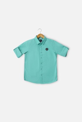 Allen Solly Boys Solid Casual Green Shirt