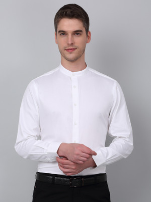 CANTABIL Men Solid Formal White Shirt