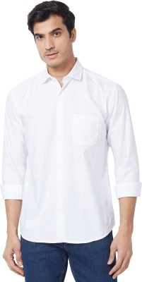 PARK AVENUE Men Solid Casual White Shirt