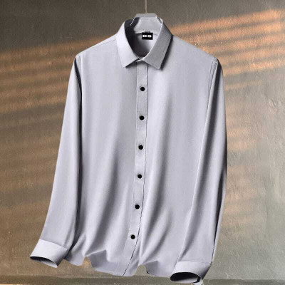 ShirtSqure Fashion Men Solid Casual Grey Shirt