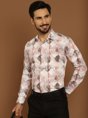 Indian Needle Men Printed Formal Multicolor Shirt