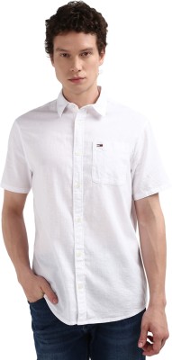 TOMMY HILFIGER Men Solid Casual White Shirt