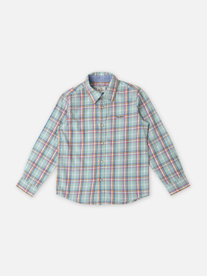 Pepe Jeans Boys Checkered Casual Multicolor Shirt