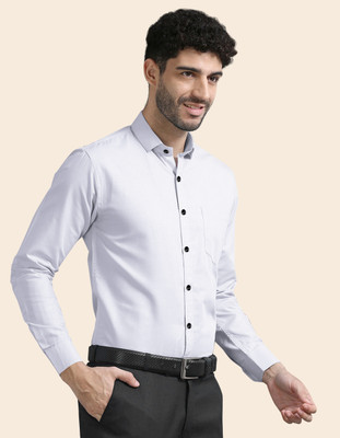 ZUNIYA COLLECTION Men Solid Casual White Shirt