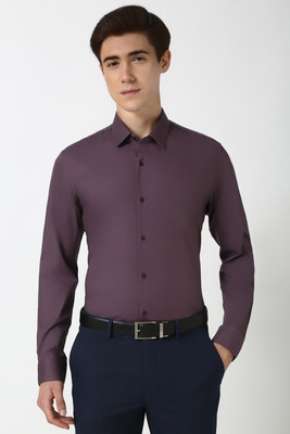 PETER ENGLAND Men Solid Formal Purple Shirt