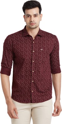 PARK AVENUE Men Printed Casual Maroon Shirt