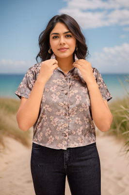 Hypnotex Women Striped Casual Brown Shirt