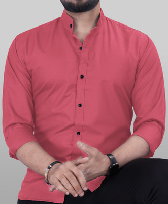 METRONAUT Men Solid Casual Pink Shirt