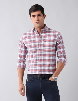 AD by Arvind Men Checkered Casual Red Shirt