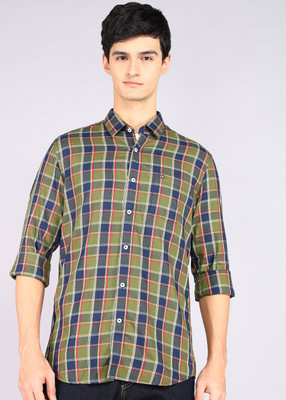 Arrow Sport Men Checkered Casual Green Shirt