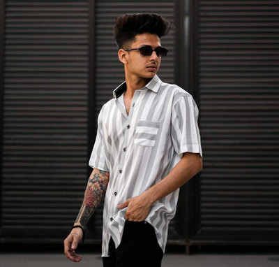 STOVESSY Men Striped Casual Multicolor Shirt