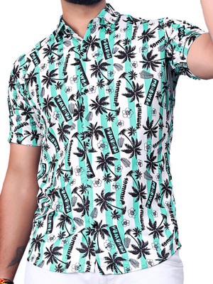 gurukrupa creation Men Printed Casual Blue Shirt