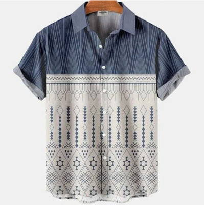 SHFASHION Men Printed Casual Multicolor Shirt