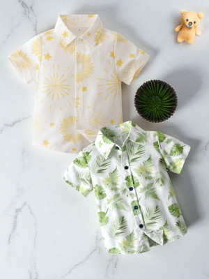 KHODAL TRENDZ Boys Printed, Striped Casual Multicolor Shirt