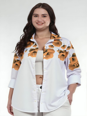 PP PRODUCTIONS Women Printed Casual Yellow, White Shirt