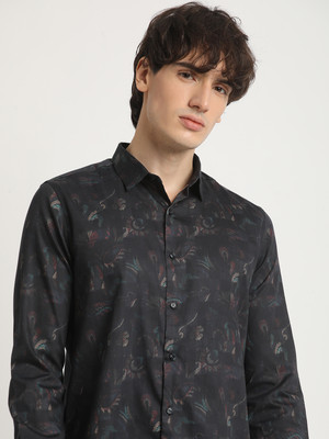 THE BEAR HOUSE Men Printed Casual Blue Shirt