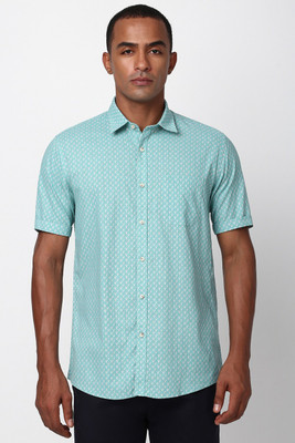 PETER ENGLAND Men Printed Casual Blue Shirt