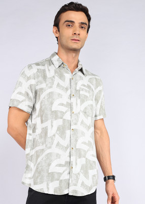 WROGN Men Printed Casual White Shirt