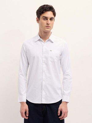 THE BEAR HOUSE Men Solid Casual White Shirt