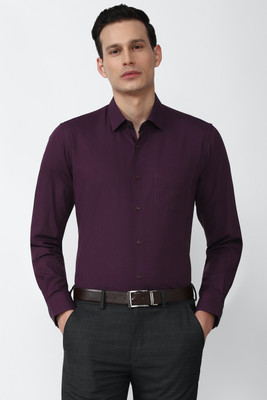 PETER ENGLAND Men Self Design Formal Purple Shirt