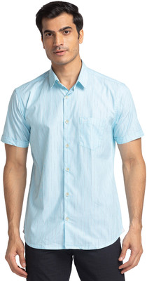 PARK AVENUE Men Solid Formal Blue Shirt