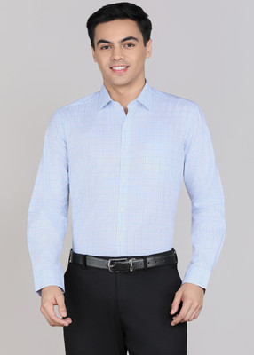 ARROW Men Checkered Formal Blue Shirt