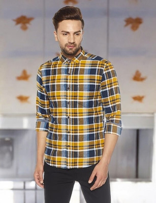 SHAH TEXTILES Men Checkered Casual Multicolor Shirt