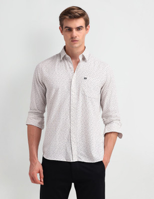 Arrow Sport Men Printed Casual White Shirt