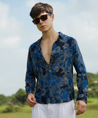 CAMPUS SUTRA Men Solid Casual Blue Shirt