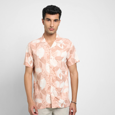 7 Altby Pantaloons Men Printed Casual Pink Shirt