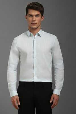 LOUIS PHILIPPE Men Striped Casual Light Blue Shirt