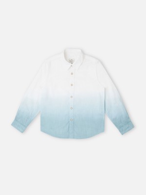 Pepe Jeans Boys Dyed/Ombre Casual Blue Shirt