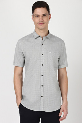 PETER ENGLAND Men Printed Casual Green Shirt