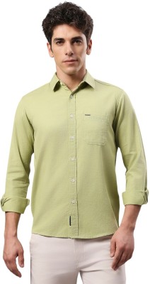 Klub Fox Men Solid Casual Green Shirt