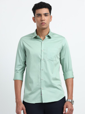 U.S. Pitchers Men Solid Casual Green Shirt