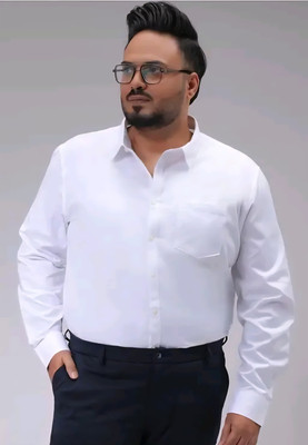 rajtraders Men Solid Party White Shirt