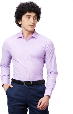 PARK AVENUE Men Self Design Formal Purple Shirt