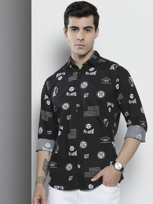 The Indian Garage Co. Men Printed Casual Black Shirt