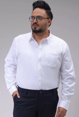 Reso Men Solid Formal White Shirt
