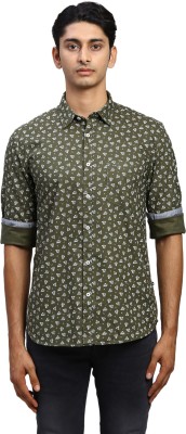 PARX Men Printed Casual Green Shirt