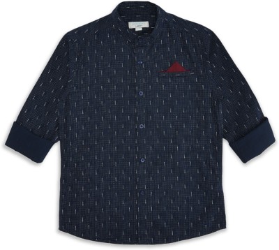 Pantaloons Junior Boys Printed Casual Dark Blue Shirt