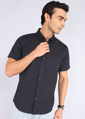 WROGN Men Solid Casual Grey Shirt