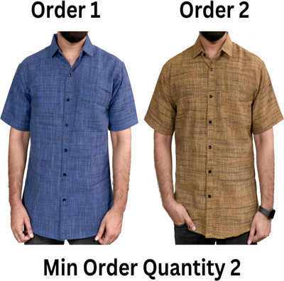 Auzanoor Collection Men Self Design Casual Multicolor Shirt(Pack of 2)
