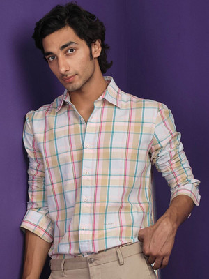RARE RABBIT Men Checkered Casual Multicolor Shirt