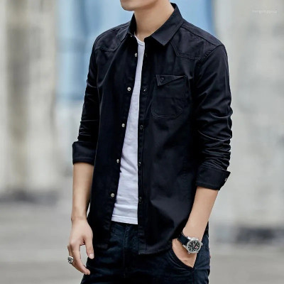 balino Men Solid Casual Black Shirt