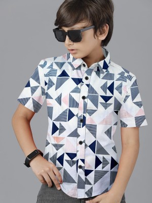 AAKA Boys Printed Casual Multicolor Shirt