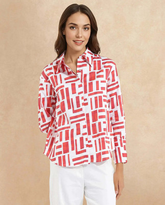 RAREISM Women Printed Party Green Shirt