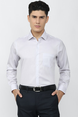 VAN HEUSEN Men Self Design Formal White Shirt